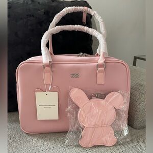 BNWT House of little bunny pink bag with bunny wallet/bag charm